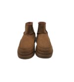 Cizme dama Tu 30, material textil, maro - imagine 3
