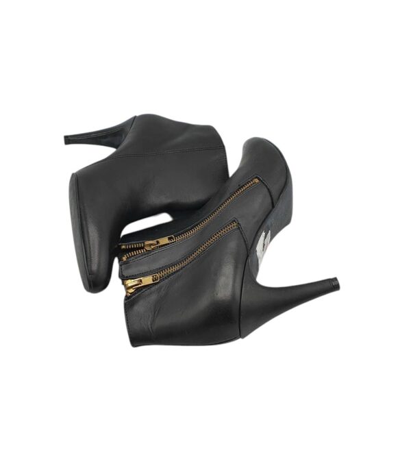 Botine dama Helene Rouge 40, piele, negru - imagine 4