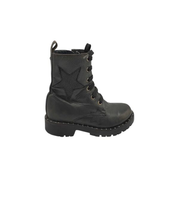 Ghete copii Gioseppo 28, piele, negru - imagine 1
