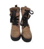 Ghete dama Caprice 40, piele intoarsa , bej - imagine 3