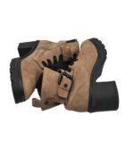 Ghete dama Caprice 40, piele intoarsa , bej - imagine 4