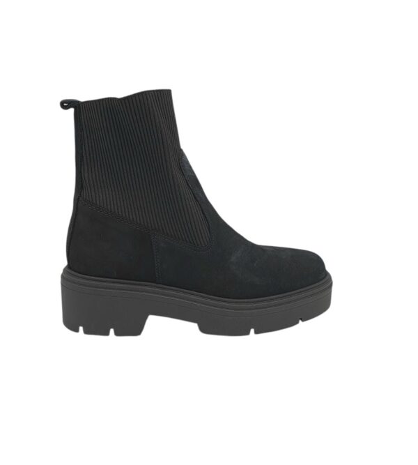 Botine dama Bullboxer 40,  piele intoarsa, material textil, negru - imagine 1