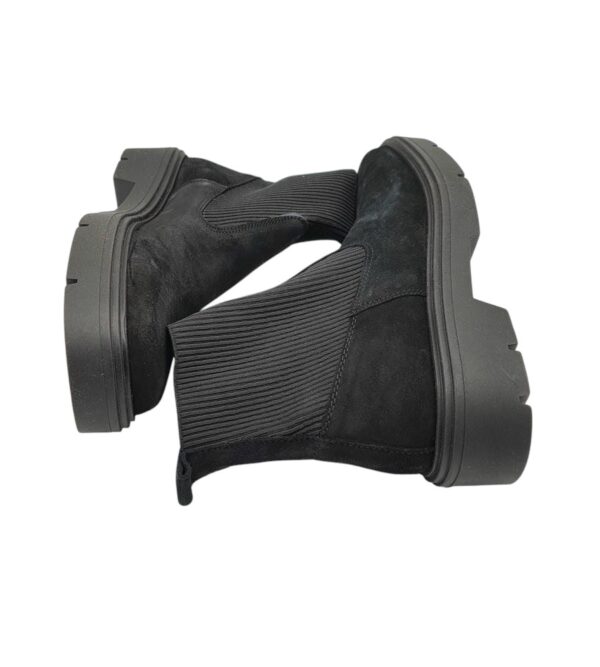 Botine dama Bullboxer 40,  piele intoarsa, material textil, negru - imagine 4