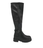 Cizme dama About You 39, imitație de piele, negru