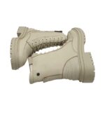 Ghete dama Carmela,  piele, bej - imagine 4