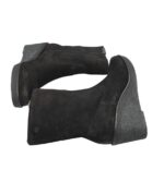 Cizme dama Carmela,  piele intoarsa, negru - imagine 4