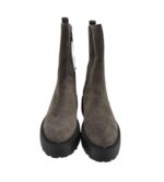 Ghete dama Carmela,  piele intoarsa, gri - imagine 3