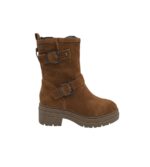 Ghete dama Carmela 36,  piele intoarsa, maro