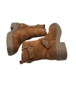 Ghete dama Carmela 36,  piele intoarsa, maro - imagine 4