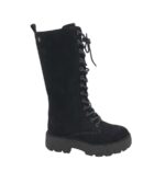 Cizme dama Carmela 36 , piele intoarsa, negru