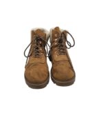 Ghete dama 40, material textil, maro - imagine 3