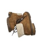 Ghete dama 40, material textil, maro - imagine 4