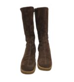 Cizme dama 39, piele intoarsa, maro - imagine 3