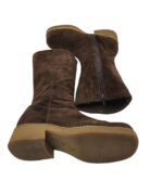 Cizme dama 39, piele intoarsa, maro - imagine 4