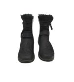 Ghete dama Bama 36 piele, negru, imblanite - imagine 3