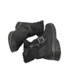 Ghete dama Bama 36 piele, negru, imblanite - imagine 4