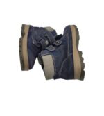 Ghete copii Elefanten 32, piele intoarsa, bleumarin, imblanite - imagine 4