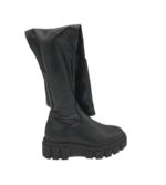 Cizme dama About You, imitație de piele, negru