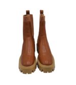 Botine dama Only 38, imitație de piele, material textil, maro - imagine 3