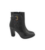 Botine dama Fatih 38, piele, negru