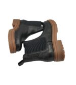 Ghete dama Lazamani, 39, material textil, piele, negru - imagine 4