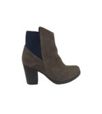 Botine dama Lazamani, 39, material textil, piele, gri