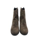Botine dama Lazamani, 39, material textil, piele, gri - imagine 3