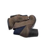 Botine dama Lazamani, 39, material textil, piele, gri - imagine 4