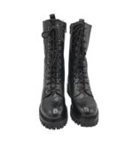 Ghete  dama Lazamani , piele, negru - imagine 3