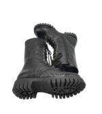 Ghete  dama Lazamani , piele, negru - imagine 4