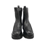 Ghete dama Lazamani 39, piele, negru - imagine 3