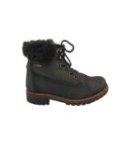 Ghete dama Tamaris 39, piele, negru, imblanite