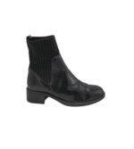 Botine dama Unisa 36, material textil, piele, negru