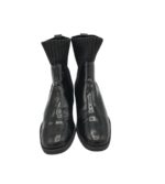 Botine dama Unisa 36, material textil, piele, negru - imagine 3