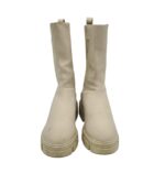 Ghete dama New Yorker 39, imitație de piele, crem - imagine 3