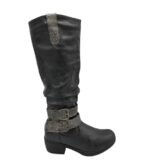 Cizme dama Cityline 39, imitație de piele, negru, captusite