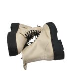 Ghete dama 38,  imitație de piele, crem - imagine 4