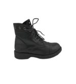 Ghete dama Fashion 38, imitație de piele, negru