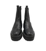 Ghete dama About You 39, imitație de piele, material textil, negru - imagine 3