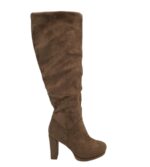 Cizme dama About You 38, material textil, maro