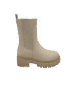 Botine  dama About You 36, material textil, imitatie de piele, bej