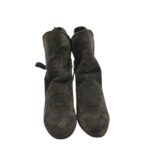 Botine dama Lune 38, piele intoarsa, gri - imagine 3