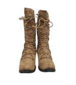 Cizme dama Lazamani 40, piele intoarsa, maro - imagine 3