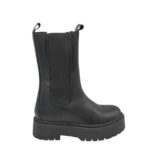 Ghete dama Edited , material textil, piele, negru