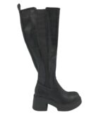 Cizme dama Raid 40, imitație de piele, material textil, negru