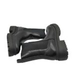 Ghete dama About You 38, imitație de piele, material textil,  negru - imagine 4