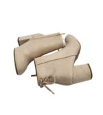 Botine dama About You , material textil, bej - imagine 3