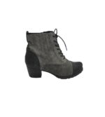 Ghete dama 38, imitatie de  piele, gri negru