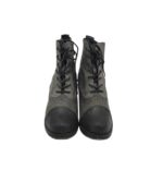 Ghete dama 38, imitatie de  piele, gri negru - imagine 3