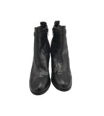 Botine dama Fatih 39, imitație de piele, piele, negru - imagine 3